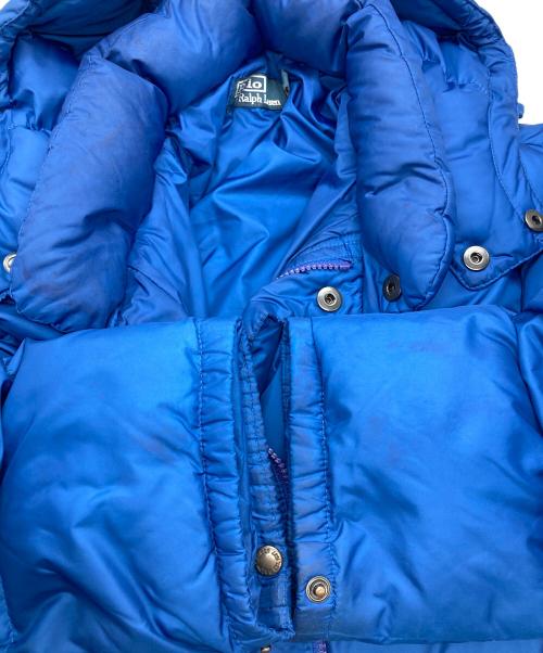 POLO RALPH LAUREN（ポロ・ラルフローレン）POLO RALPH LAUREN (ポロ・ラルフローレン) フーデットダウンジャケット ブルー サイズ:Lの古着・服飾アイテム