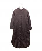 FRAMeWORKフレームワーク）の古着「FRENCH LINENシャツワンピース」｜ブラウン