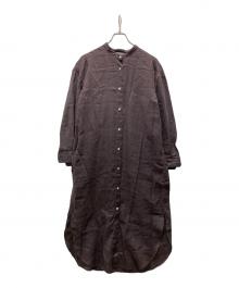 FRAMeWORK（フレームワーク）の古着「FRENCH LINENシャツワンピース」｜ブラウン