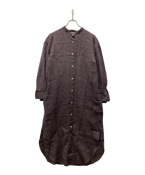 FRAMeWORK（フレームワーク）FRAMeWORK (フレームワーク) FRENCH LINENシャツワンピース ブラウン サイズ:記載なしの古着・服飾アイテム
