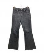 JOHN LAWRENCE SULLIVANジョン ローレンス サリバン）の古着「Flared denim pants」｜ブラック