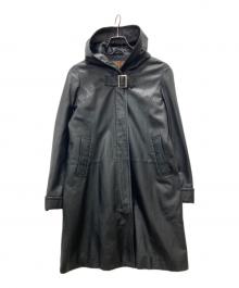 BALMAIN（バルマン）の古着「古着 ラムレザーコート」｜ブラック