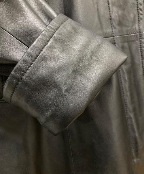 BALMAIN（バルマン）BALMAIN (バルマン) 古着 ラムレザーコート ブラック サイズ:Mの古着・服飾アイテム