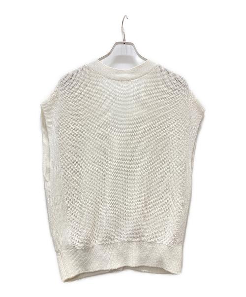 Spick and Span（スピック＆スパン）Spick and Span (スピック＆スパン) Newペーパーヤーンベスト ホワイト サイズ:記載無しの古着・服飾アイテム