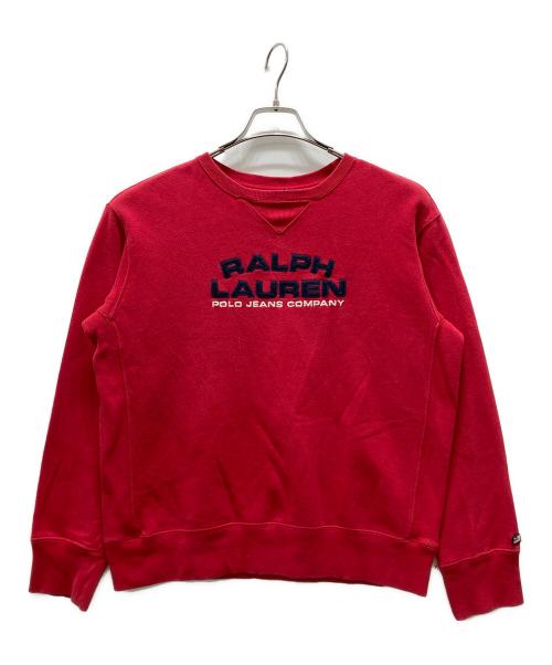 POLO JEANS CO.（ポロジーンズカンパニー）POLO JEANS CO. (ポロジーンズカンパニー) ロゴスウェット レッド サイズ:Mの古着・服飾アイテム