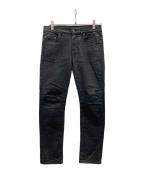 Saint Laurent Parisサンローランパリ）の古着「コーティングスキニーパンツ」｜ブラック