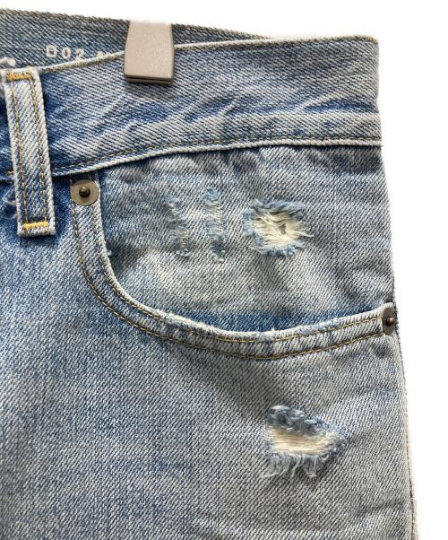 Saint Laurent Paris（サンローランパリ）Saint Laurent Paris (サンローランパリ) ダメージ加工スキニーデニムパンツ ブルー サイズ:27の古着・服飾アイテム