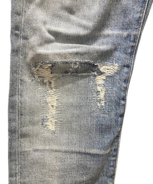 Saint Laurent Paris（サンローランパリ）Saint Laurent Paris (サンローランパリ) ダメージ加工スキニーデニムパンツ ブルー サイズ:27の古着・服飾アイテム
