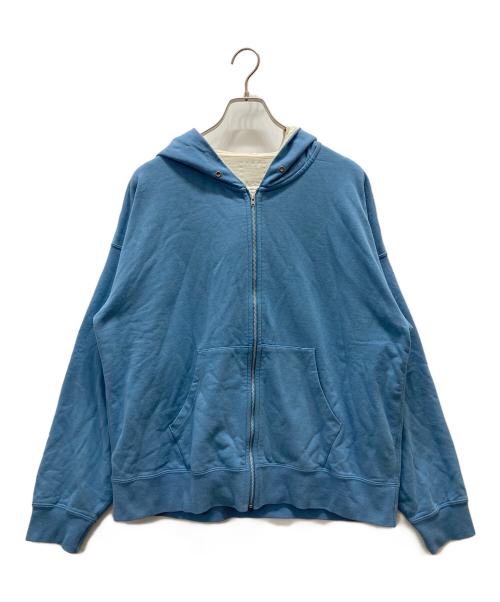 VISVIM（ビズビム）VISVIM (ビズビム) JUMBO SB DUAL HOODIE F.Z. DMGD スカイブルー サイズ:4の古着・服飾アイテム