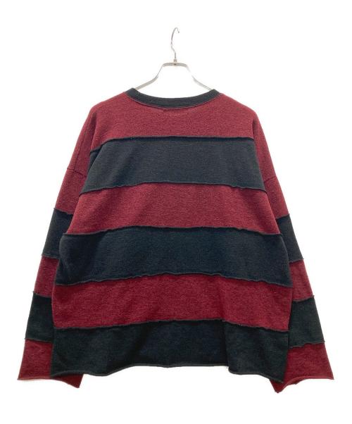 minsobi（ミンソビ）minsobi (ミンソビ) ボーダーワイドシルエットニット ブラック サイズ:FREEの古着・服飾アイテム