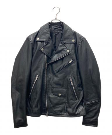 JACKROSE ダブルライダースジャケット サイズ5 ブラック 中古・古着通販】JACKROSE (ジャックローズ) ダブルライダース