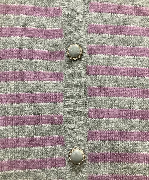 WEEKEND Max Mara（ウィークエンド マックスマーラ）Weekend Max Mara (ウィークエンド マックスマーラ) 装飾カシミヤ混カーディガン パープル サイズ:M 未使用品の古着・服飾アイテム