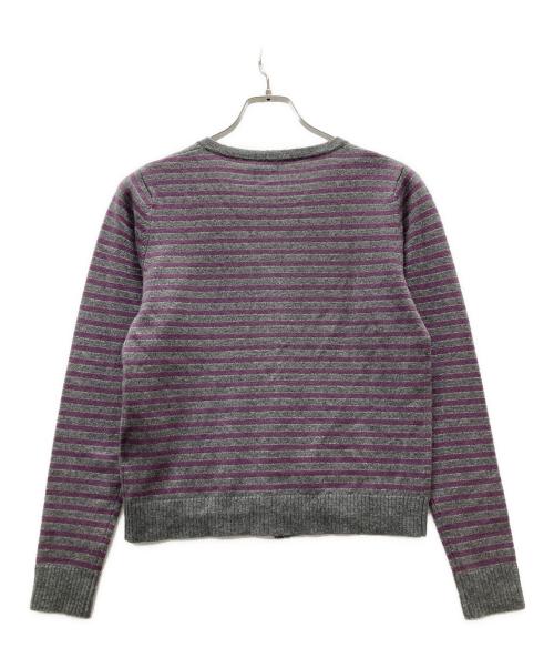 WEEKEND Max Mara（ウィークエンド マックスマーラ）Weekend Max Mara (ウィークエンド マックスマーラ) 装飾カシミヤ混カーディガン パープル サイズ:M 未使用品の古着・服飾アイテム