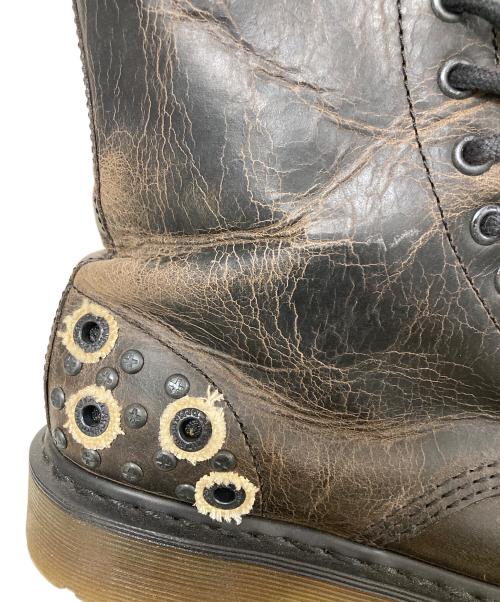 Dr.Martens（ドクターマーチン）Dr.Martens (ドクターマーチン) スチールトゥ バレットホール 10ホールブーツ ブラウン サイズ:UK8の古着・服飾アイテム