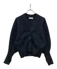 Adam et Rope（アダム エ ロペ）の古着「ファーニットカーディガン」｜ブラック