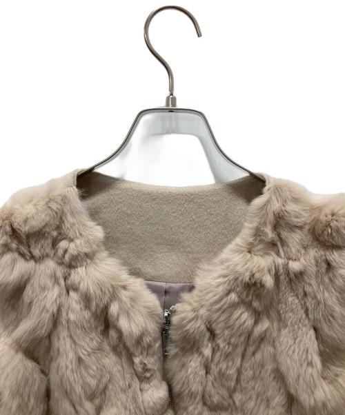 PASSIONE（パシオーネ）PASSIONE (パシオーネ) レッキスファー切替ベスト ベージュ サイズ:38の古着・服飾アイテム