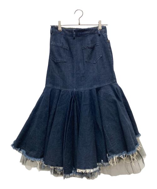Ameri（アメリ）AMERI (アメリ) デニムロングチュールスカート インディゴ サイズ:Sの古着・服飾アイテム