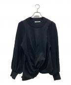 UN3D.アンスリード）の古着「ビショップスリーブ ツイスト ニット」｜ブラック