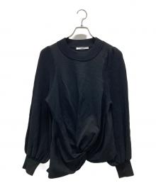 UN3D.（アンスリード）の古着「ビショップスリーブ ツイスト ニット」｜ブラック