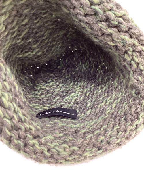 Indietro Association（インディエトロアソシエーション）indietro Association (インディエトロアソシエーション) Roll Knit Cap 黄緑の古着・服飾アイテム