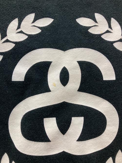 stussy（ステューシー）stussy (ステューシー) BIGリンクロゴ プリント半袖スウェット ブラック サイズ:Sの古着・服飾アイテム