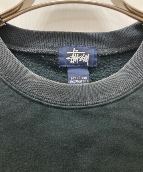 stussy（ステューシー）stussy (ステューシー) BIGリンクロゴ プリント半袖スウェット ブラック サイズ:Sの古着・服飾アイテム