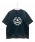 stussy（ステューシー）の古着「BIGリンクロゴ プリント半袖スウェット」｜ブラック
