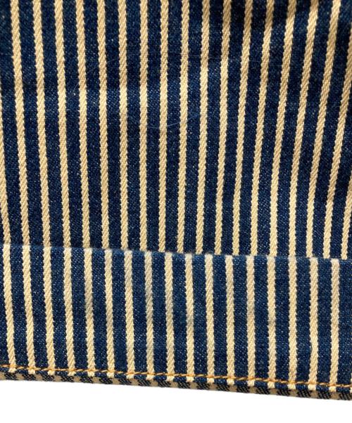 AT-DIRTY（アットダーティ）AT-DIRTY (アットダーティ) ストライプダブルニーパンツ ブラック サイズ:Mの古着・服飾アイテム