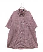 Coogiクージー）の古着「BIGシルエット 半袖チェックシャツ」｜レッド