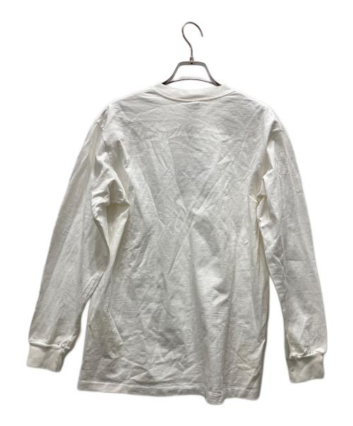 stussy（ステューシー）stussy (ステューシー) USA製ロゴプリントカットソー ホワイト サイズ:Mの古着・服飾アイテム