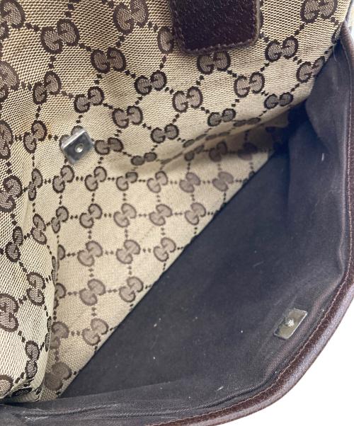 GUCCI（グッチ）GUCCI (グッチ) GGキャンバストートバッグ ブラウンの古着・服飾アイテム