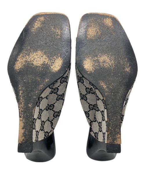 GUCCI（グッチ）GUCCI (グッチ) GGキャンバスミュール ブラック サイズ:7 /1/2の古着・服飾アイテム