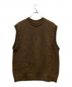 BATONERバトナ―）の古着「ニットベスト」｜ブラウン