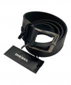DIESELディーゼル）の古着「レザーベルト」｜ブラック