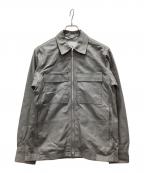 ck Calvin Kleinシーケーカルバンクライン）の古着「Wポケットレザージャケット」｜グレー