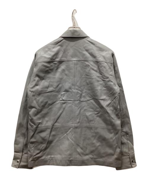 ck Calvin Klein（シーケーカルバンクライン）ck Calvin Klein (シーケーカルバンクライン) Wポケットレザージャケット グレー サイズ:36の古着・服飾アイテム