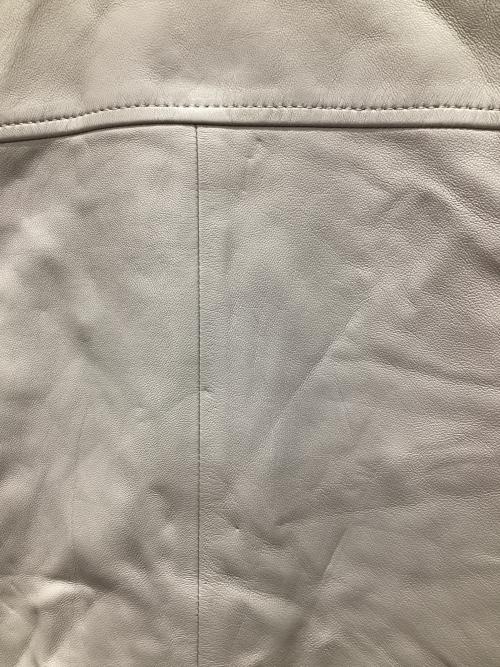 ck Calvin Klein（シーケーカルバンクライン）ck Calvin Klein (シーケーカルバンクライン) Wポケットレザージャケット グレー サイズ:36の古着・服飾アイテム