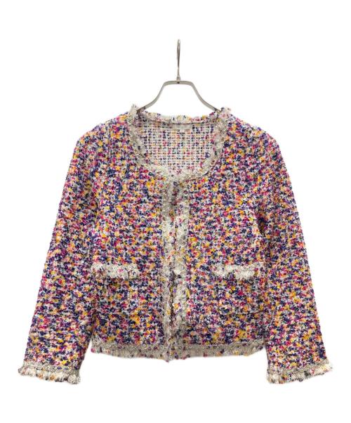 TO BE CHIC（トゥービーシック）TO BE CHIC (トゥービーシック) ミックスツイードジャケット ピンク サイズ:2の古着・服飾アイテム