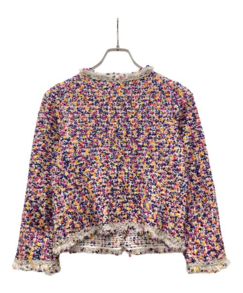 TO BE CHIC（トゥービーシック）TO BE CHIC (トゥービーシック) ミックスツイードジャケット ピンク サイズ:2の古着・服飾アイテム