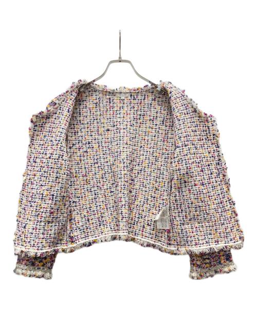 TO BE CHIC（トゥービーシック）TO BE CHIC (トゥービーシック) ミックスツイードジャケット ピンク サイズ:2の古着・服飾アイテム