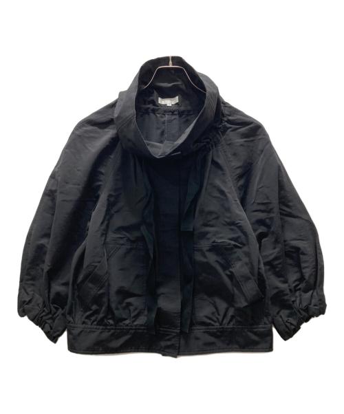 TO BE CHIC（トゥービーシック）TO BE CHIC (トゥービーシック) ５分袖ナイロンタフタブルゾン ブラック サイズ:40の古着・服飾アイテム