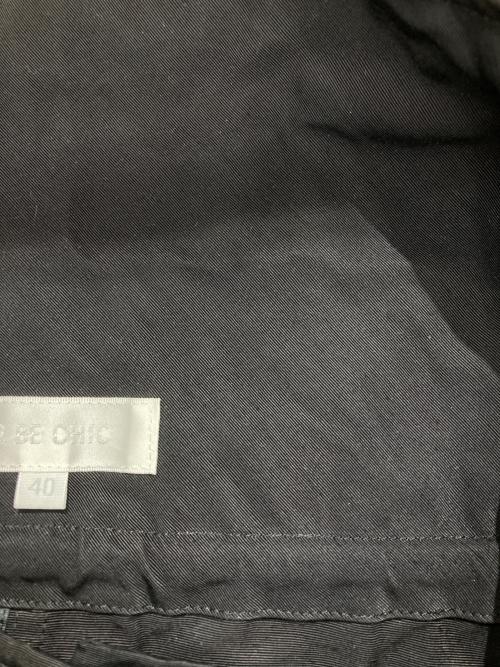 TO BE CHIC（トゥービーシック）TO BE CHIC (トゥービーシック) ５分袖ナイロンタフタブルゾン ブラック サイズ:40の古着・服飾アイテム