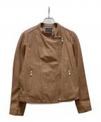 Nobleノーブル）の古着「ソフトラムレザーライダースジャケット」｜ブラウン