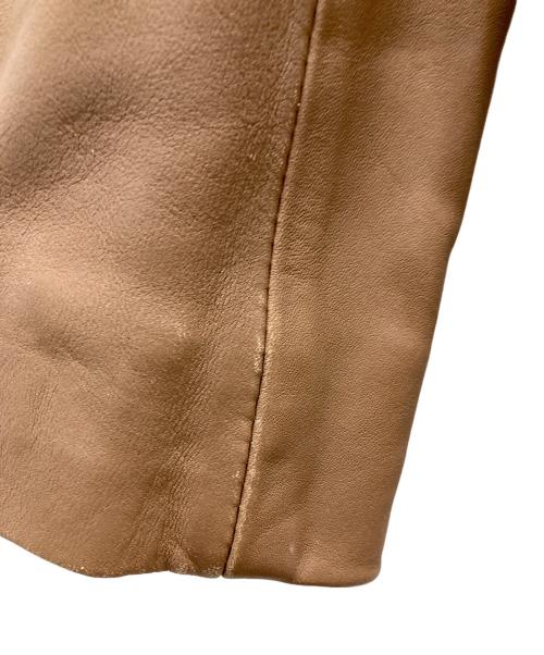 Noble（ノーブル）Noble (ノーブル) ソフトラムレザーライダースジャケット ブラウン サイズ:40の古着・服飾アイテム