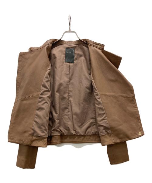 Noble（ノーブル）Noble (ノーブル) ソフトラムレザーライダースジャケット ブラウン サイズ:40の古着・服飾アイテム