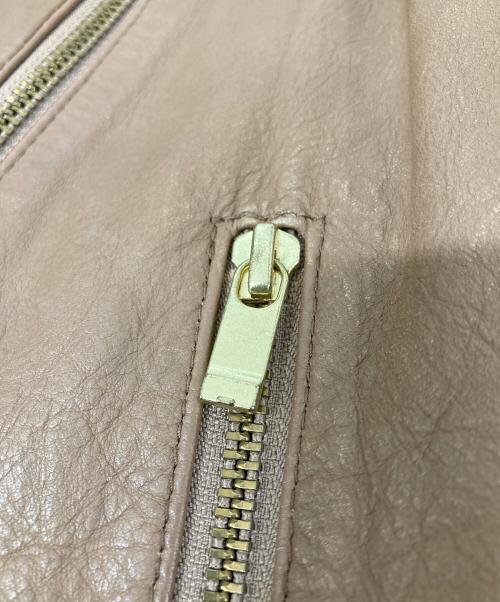 Noble（ノーブル）Noble (ノーブル) ソフトラムレザーライダースジャケット ブラウン サイズ:40の古着・服飾アイテム