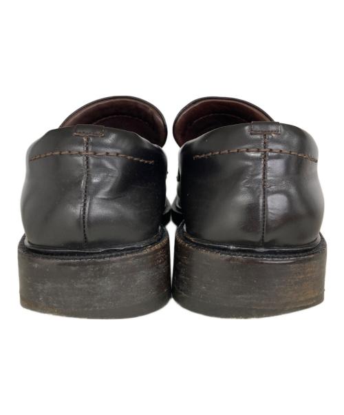 GUCCI（グッチ）GUCCI (グッチ) スクエアトゥコインローファー ブラウン サイズ:43Eの古着・服飾アイテム