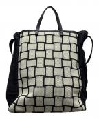 ear PAPILLONNERイアパピヨネ）の古着「ニットメッシュバッグ」｜ブラック