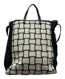 ear PAPILLONNER（イアパピヨネ）の古着「ニットメッシュバッグ」｜ブラック