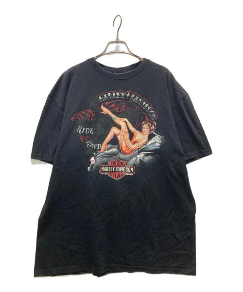 HARLEY-DAVIDSON（ハーレーダビッドソン）HARLEY-DAVIDSON (ハーレーダビッドソン) プリントTシャツ ブラック サイズ:XLの古着・服飾アイテム